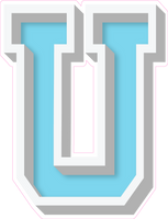 VA 23.5" Individuals - Flat Baby Blue U