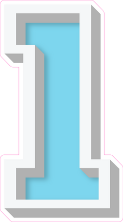 VA 23.5" Individuals - Flat Baby Blue 1