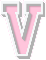 VA 23.5" Individuals - Flat Baby Pink V