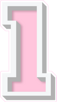 VA 23.5" Individuals - Flat Baby Pink 1