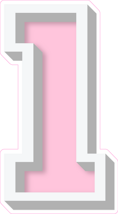 VA 23.5" Individuals - Flat Baby Pink 1