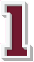 VA 23.5" Individuals - Flat Burgundy 1