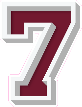VA 23.5" Individuals - Flat Burgundy 7