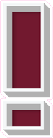 VA 23.5" Individuals - Flat Burgundy !