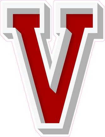 VA 23.5" Individuals - Flat Crimson V