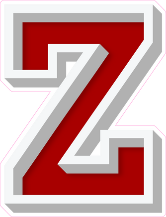 VA 23.5" Individuals - Flat Crimson Z