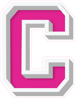 VA 23.5" Individuals - Flat Hot Pink C