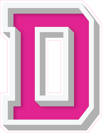 VA 23.5" Individuals - Flat Hot Pink D