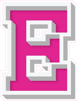 VA 23.5" Individuals - Flat Hot Pink E