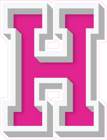 VA 23.5" Individuals - Flat Hot Pink H