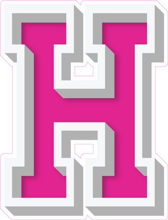 VA 23.5" Individuals - Flat Hot Pink H