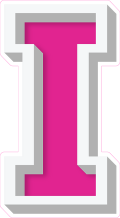 VA 23.5" Individuals - Flat Hot Pink I