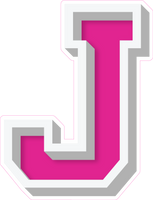 VA 23.5" Individuals - Flat Hot Pink J