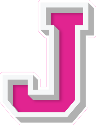 VA 23.5" Individuals - Flat Hot Pink J