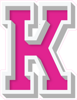 VA 23.5" Individuals - Flat Hot Pink K