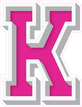 VA 23.5" Individuals - Flat Hot Pink K