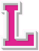 VA 23.5" Individuals - Flat Hot Pink L