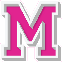 VA 23.5" Individuals - Flat Hot Pink M