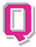 VA 23.5" Individuals - Flat Hot Pink Q