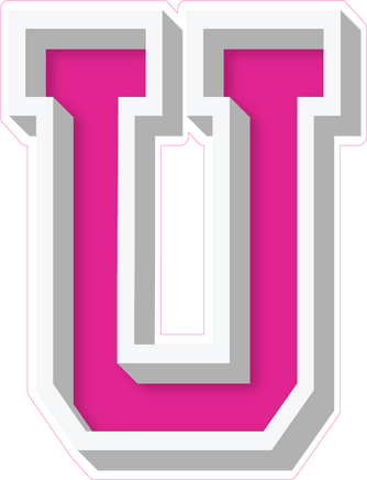 VA 23.5" Individuals - Flat Hot Pink U