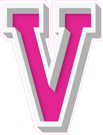 VA 23.5" Individuals - Flat Hot Pink V