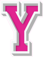 VA 23.5" Individuals - Flat Hot Pink Y