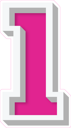 VA 23.5" Individuals - Flat Hot Pink 1