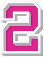 VA 23.5" Individuals - Flat Hot Pink 2