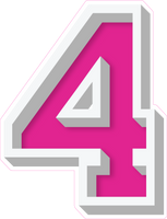 VA 23.5" Individuals - Flat Hot Pink 4