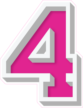 VA 23.5" Individuals - Flat Hot Pink 4