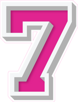 VA 23.5" Individuals - Flat Hot Pink 7