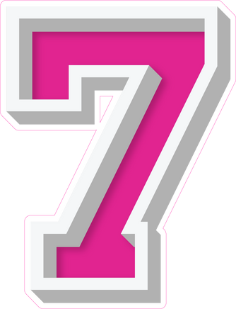 VA 23.5" Individuals - Flat Hot Pink 7