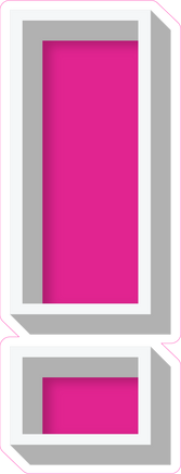 VA 23.5" Individuals - Flat Hot Pink !
