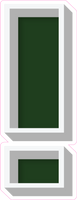 VA 23.5" Individuals - Flat Hunter Green !