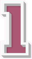 VA 23.5" Individuals - Flat Mauve 1