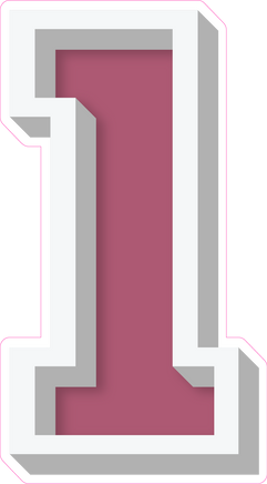 VA 23.5" Individuals - Flat Mauve 1