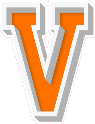 VA 23.5" Individuals - Flat Orange V