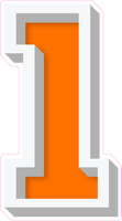 VA 23.5" Individuals - Flat Orange 1