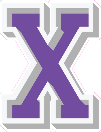 VA 23.5" Individuals - Flat Purple X