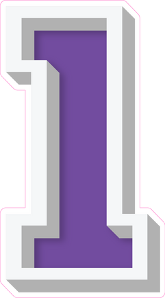 VA 23.5" Individuals - Flat Purple 1