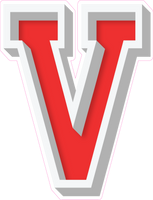 VA 23.5" Individuals - Flat Red V