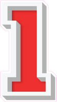 VA 23.5" Individuals - Flat Red 1