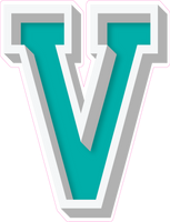 VA 23.5" Individuals - Flat Teal V