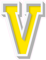 VA 23.5" Individuals - Flat Yellow V