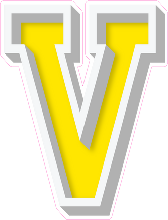 VA 23.5" Individuals - Flat Yellow V
