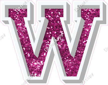 VA 23.5" Individuals - Hot Pink Sparkle W