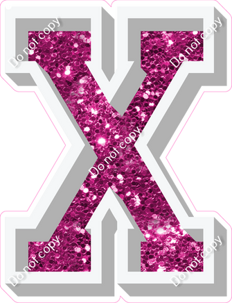 VA 23.5" Individuals - Hot Pink Sparkle X