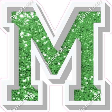 VA 23.5" Individuals - Lime Green Sparkle M