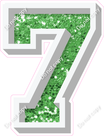 VA 23.5" Individuals - Lime Green Sparkle 7