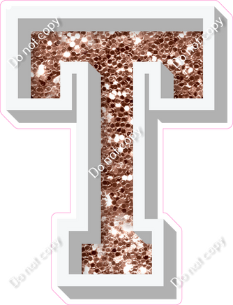 VA 23.5" Individuals - Rose Gold Sparkle T